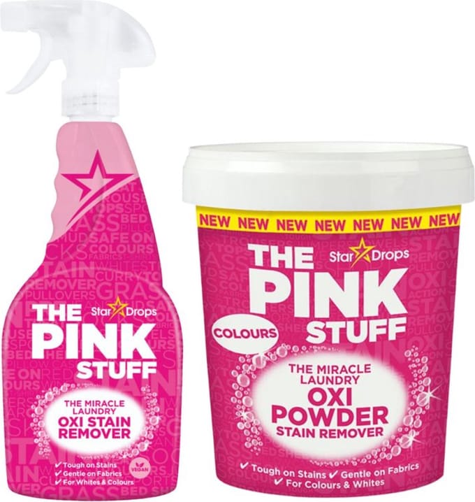 Combinatieset: The Pink Stuff - Vlekverwijderaar Spray + Vlekverwijderaar voor gekleurde- en witte was