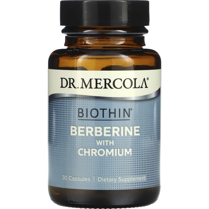 Dr. Mercola, Biothin, berbérine avec chrome, 30 gélules