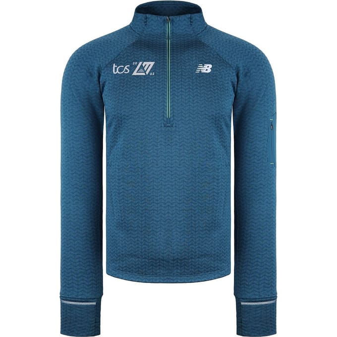 New Balance NB Heat Grid Heren Blauwe Trui
