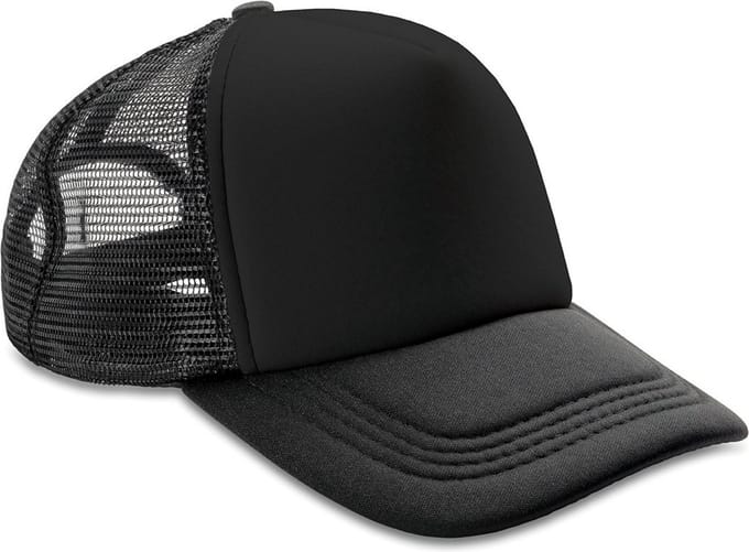 Result Detroit ½ Mesh Truckers Cap RH089 - Black/Black - One size