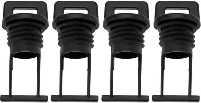 Dailygoods- Afvoerplug 19 mm - 4x Boot Plug - Taps Ontwerp - Nylon - Geschikt voor Kajaks/Boten - Corrosiebestendig - Bootplug