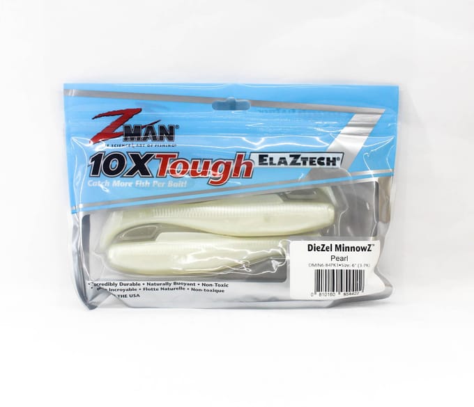 Zman Leurre Souple Diezel MinnowZ 6 Pouces 3/Paquet Perle (4422)