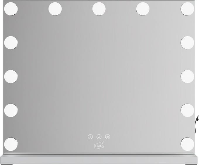 Hollywood Verlichte Kaptafel Spiegel met 13 LED Lampen en Touch Dimmer
