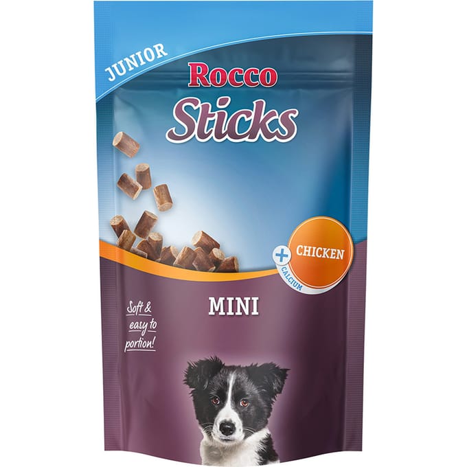 3x70g Rocco Sticks Mini Junior Kip Hondensnacks