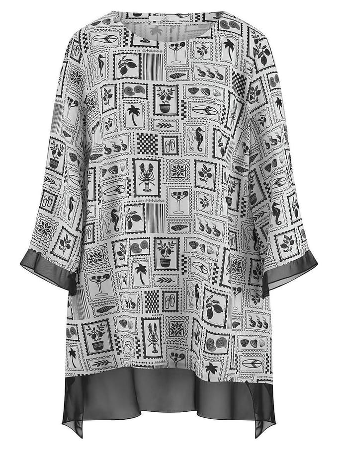 Lange blouse Van Emilia Lay wit