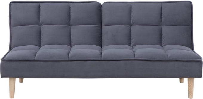 SILJAN - Slaapbank 3-zits - Donkergrijs - Polyester