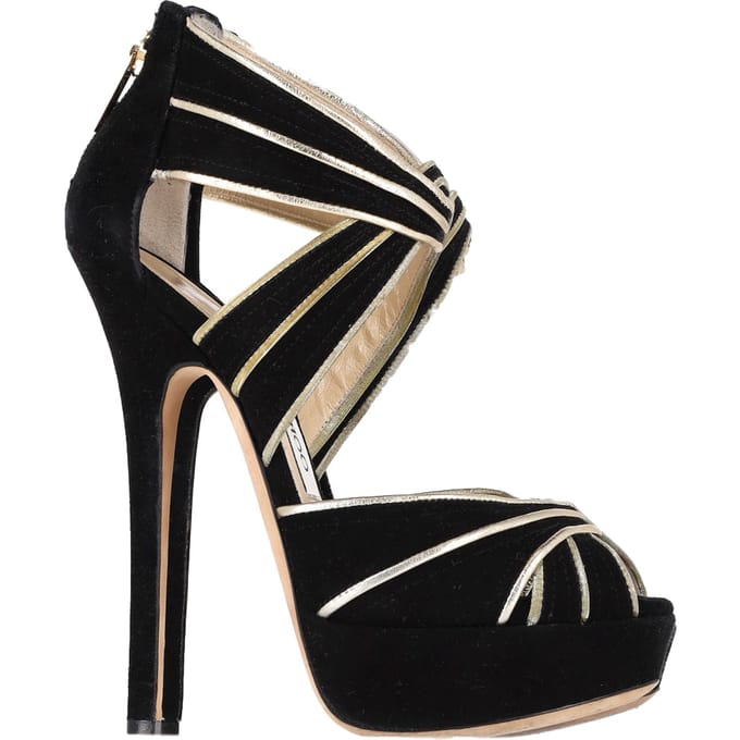 Jimmy Choo Koko Platform Sandalen in Zwart Suède