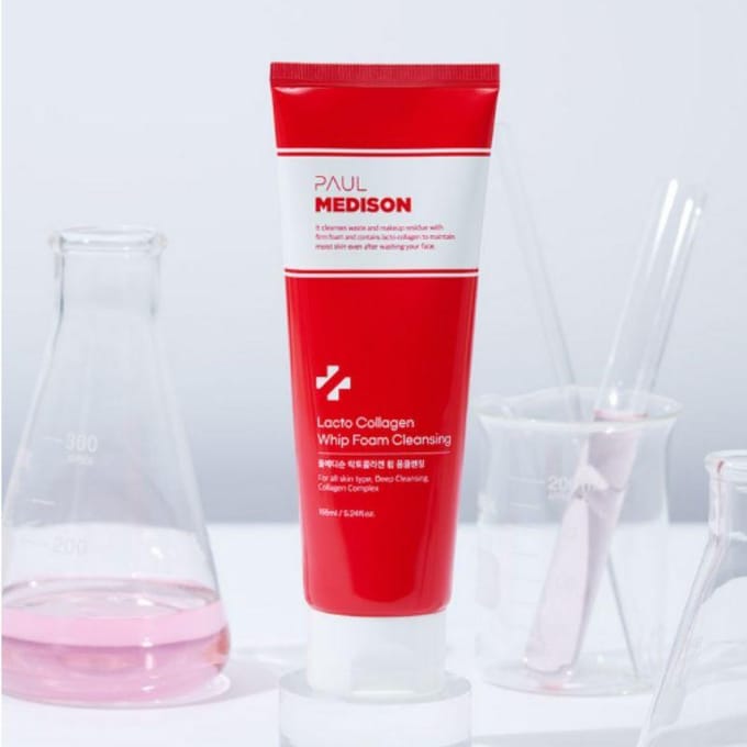 Paul Medison Lacto Collageen Schuim Reiniger Laag Irriterend Gezichtsschuim 155ml red