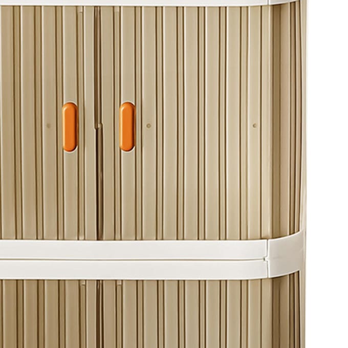 Boîte de Rangement de Bureau Pliable avec Porte Coulissante Bidirectionnelle Empilable Grande Capacité Organisateur Conteneur white