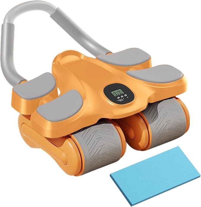 Buikroller Wiel - Core Trainer - Krachtige Core Training - Vierwiel Stabiliteit - 36x22x14 cm - Oranje