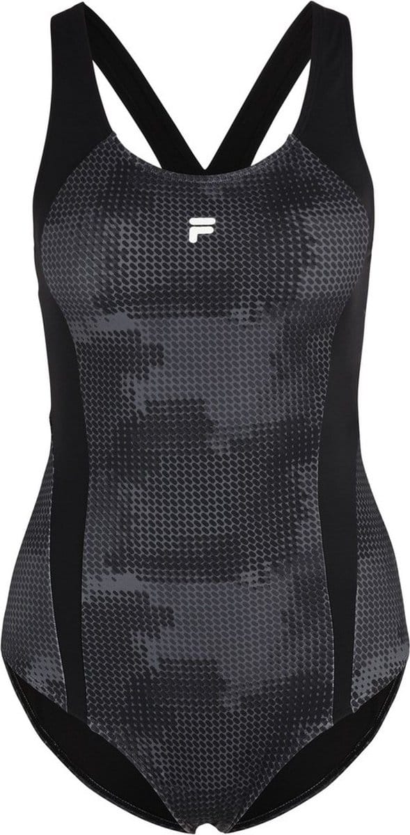 Fila damesbadpak Sanya AOP Swimsuit Black Pills Camo AOP