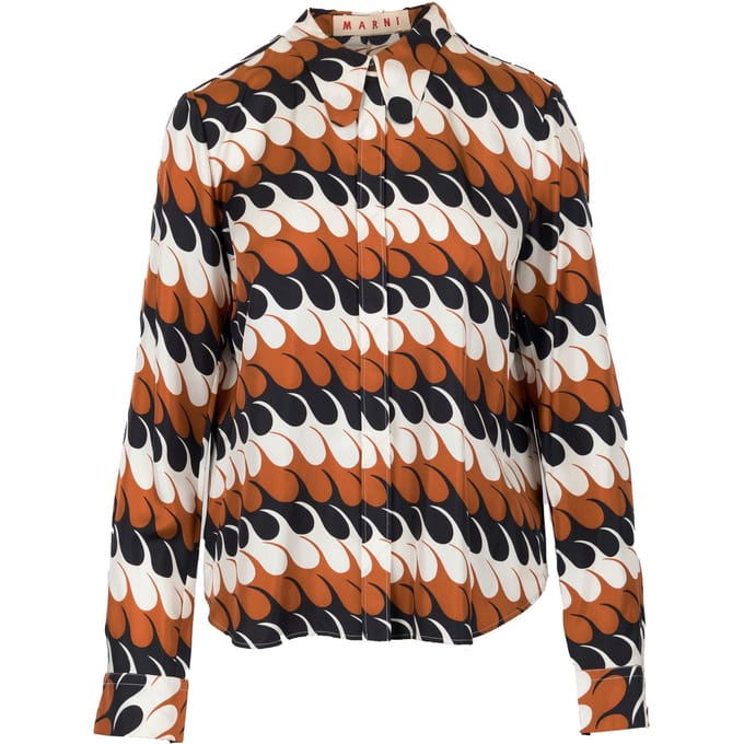 Marni shirt met golfpatroon - jaren 2010