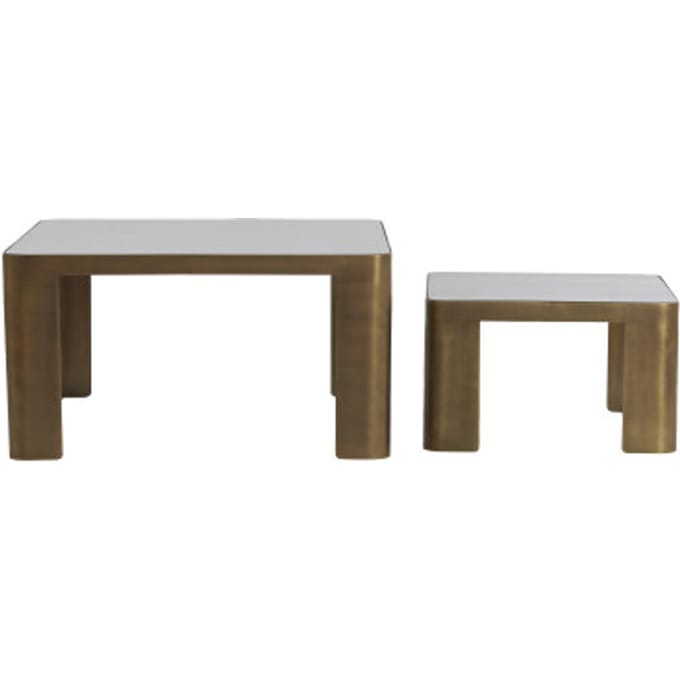 Light & Living - Salontafel OXE - Ø75x40cm - Brons - Set van 2