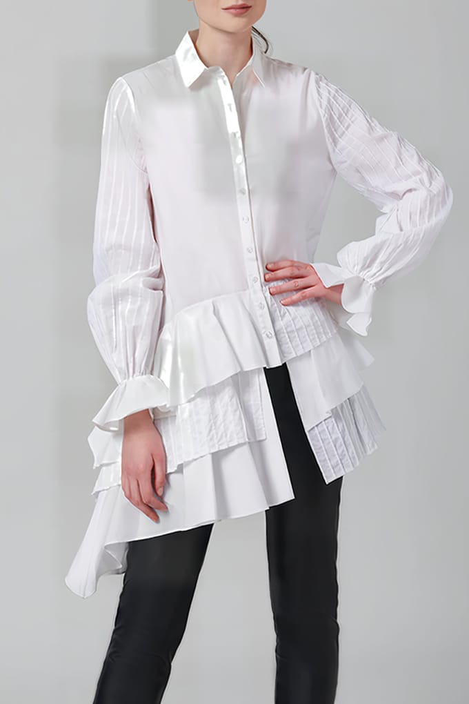 Anne Fontaine Lartista-h19 White Maat: 42 | Overhemden Outlet | Dames | Wit