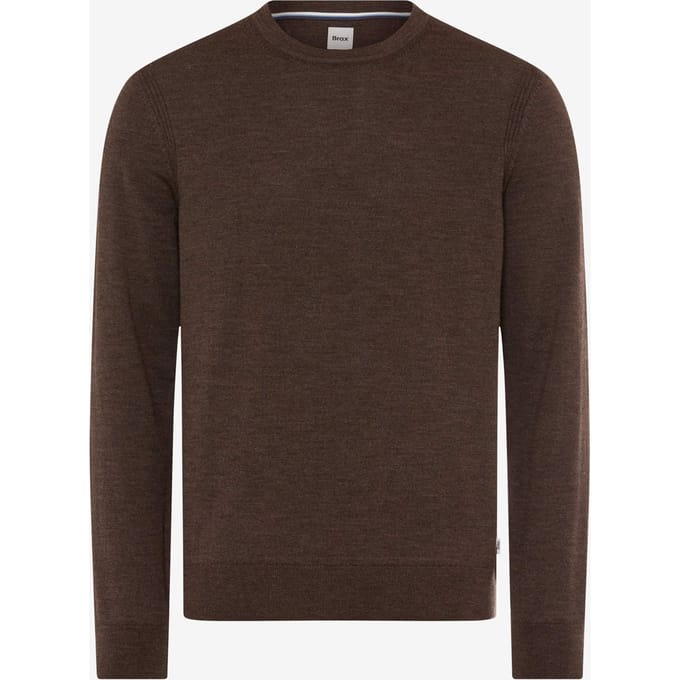 Brax Heren Trui  Style RICK chocolate, donkerbruin, maat M