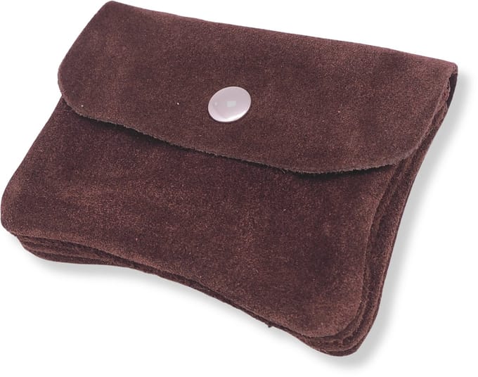 Bijoutheek Portemonnee Leer Italiaans Suede Wine Red