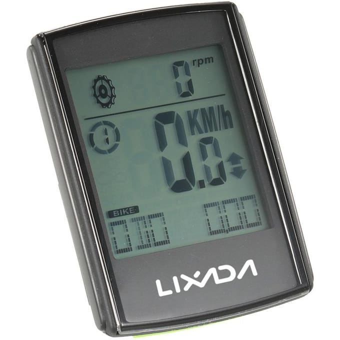Lixada Multifunctionele 2-in-1 Draadloze LCD Fietscomputer Snelheid Cadans Waterbestendig zwart