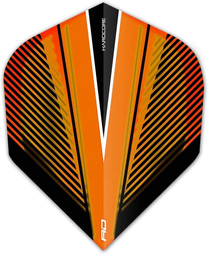 Set van 12 Extra Dikke Standaard Dartpijlen Flights - 4 Sets in Oranje