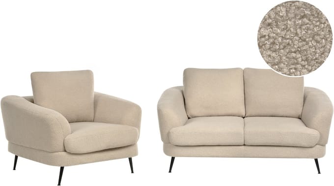KJAER - Bankenset - Lichtbeige - Bouclé
