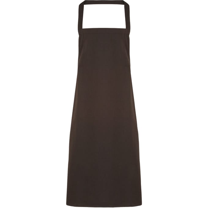 Premier Dames/Dames Slim Apron (geen Zak) / Werkkleding (Pakket van 2) (Bruin)