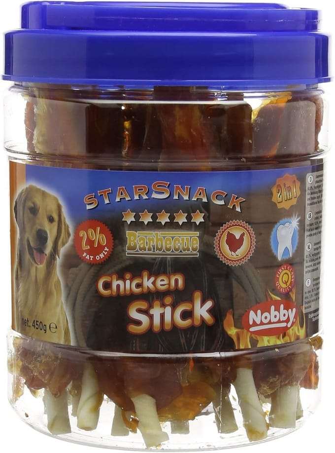 Gedroogde Kip BBQ Snacks voor Honden in Voordeelblik