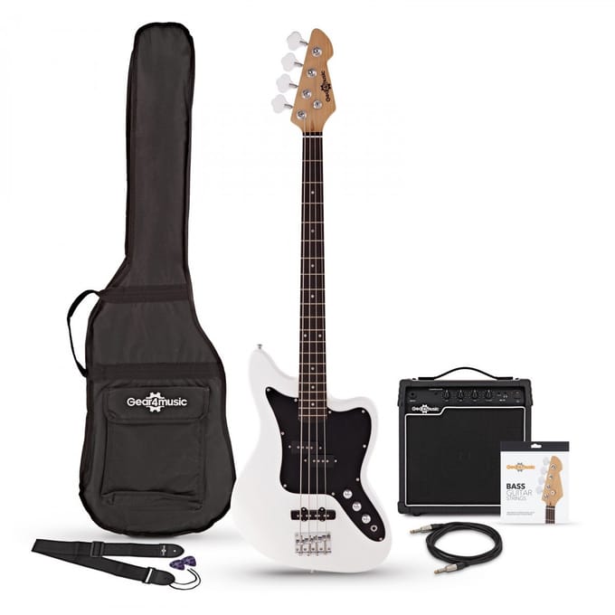 Seattle Basgitaar + 15 W Versterkerpakket, Wit