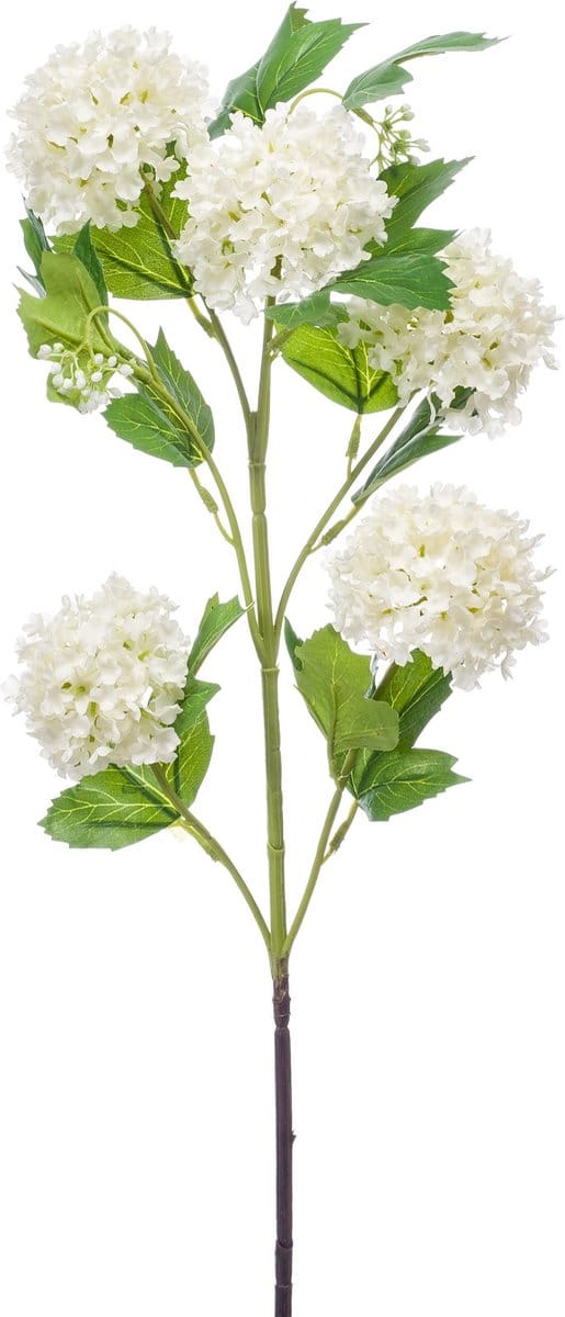 Emerald - Kunstbloem Viburnum 75cm wit - Kunstplant voor binnen