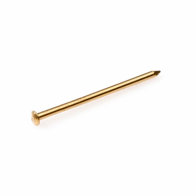 Draadnagels bolkop messing 2.0x40mm 125 gram