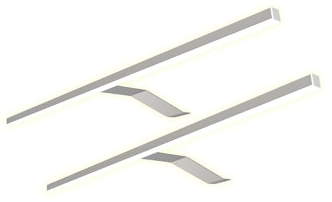 LED kastverlichting opbouwlamp set van 2 warm wit 600mm chroom