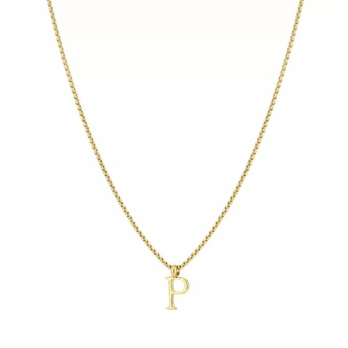 Bijoutheek Collier Letter P Goud