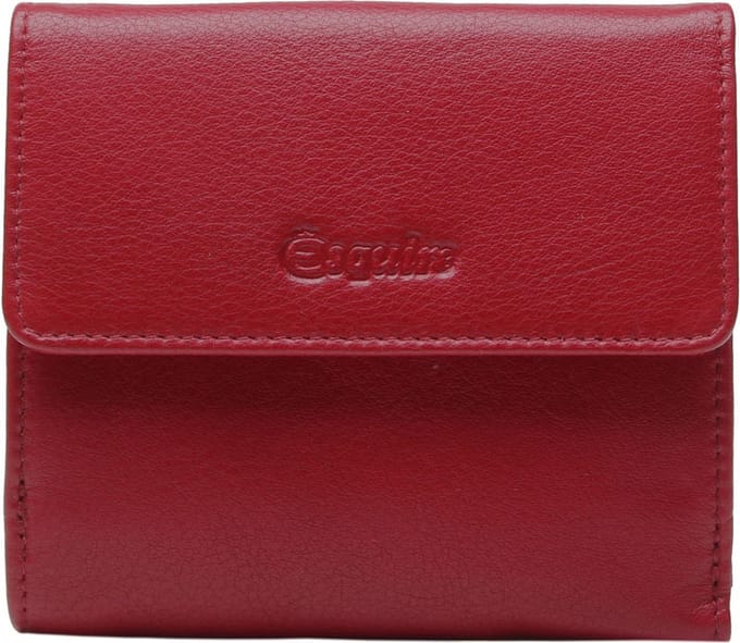 Esquire Leren Portemonnee Viktoria Little Wallet Red Donkerrood