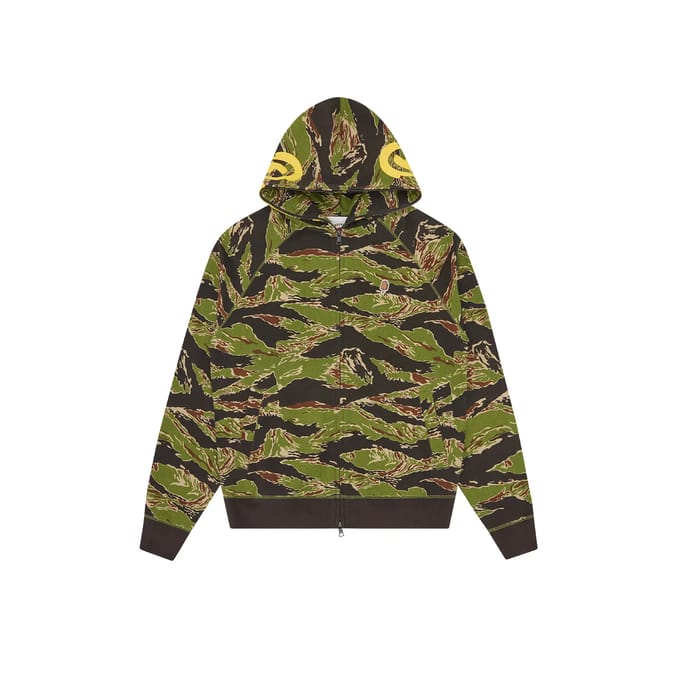 Hoodie Icecream Smiley Tiger Stripe-Through