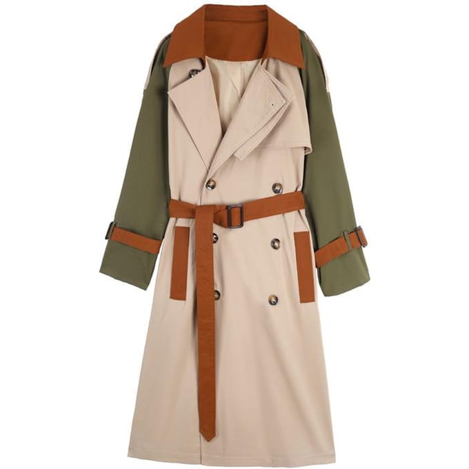 Dames Windbreaker Lente en Herfst Middellange Jas S brown