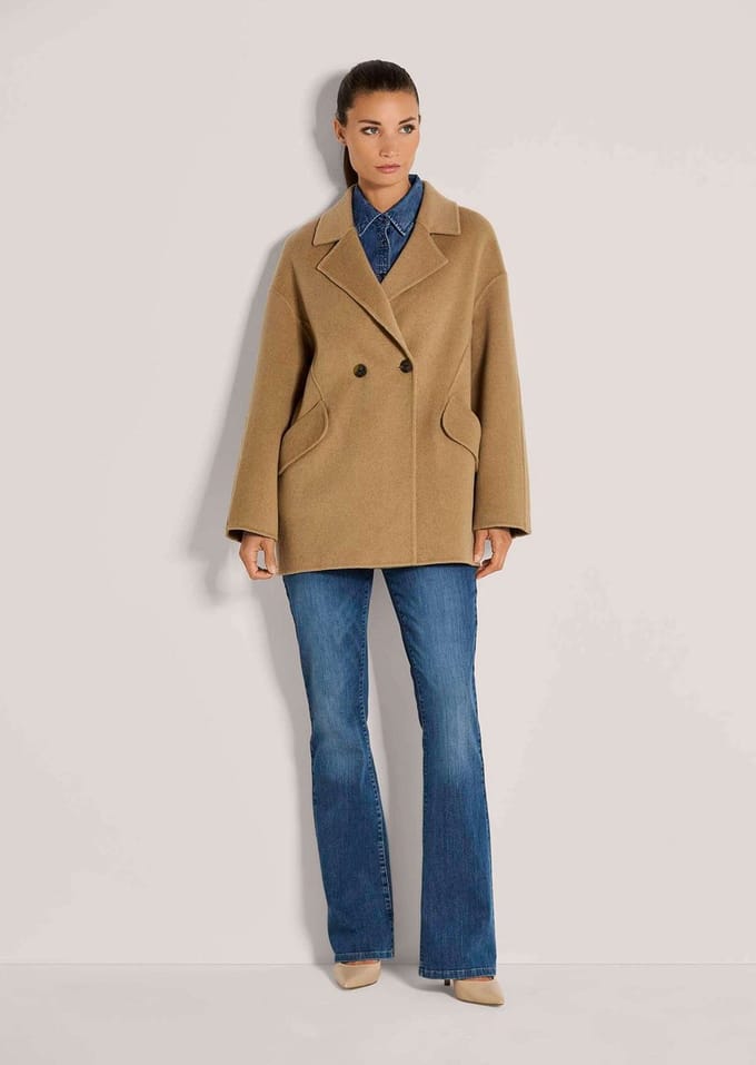 MADELEINE Jas Eleganter Wollmantel mit Kaschmir