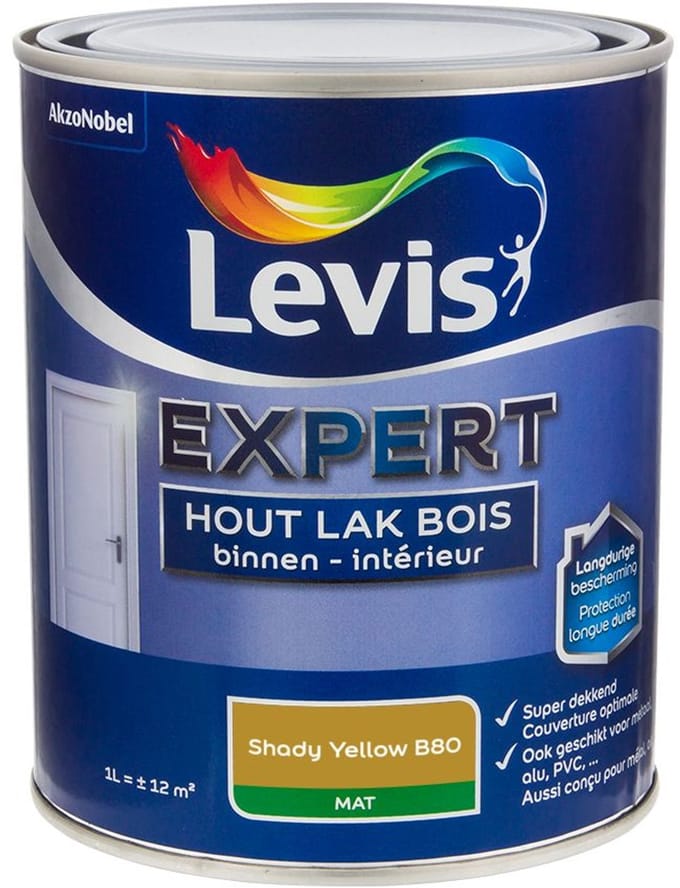 Levis - Expert Hout Lak Binnen Mat Mix - Shady Yellow B80 - Mengverf - 1 L