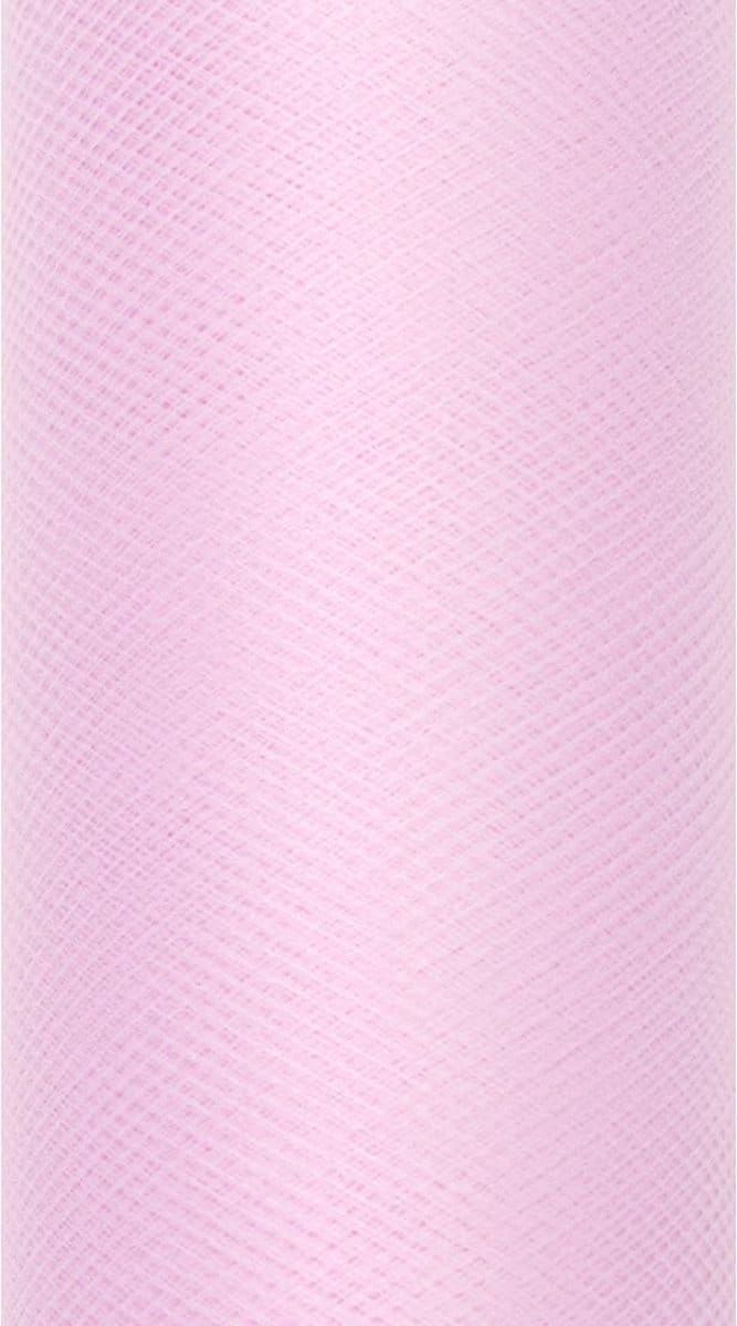 PartyDeco - Tule op rol Pink (0,15 x 9 mtr)