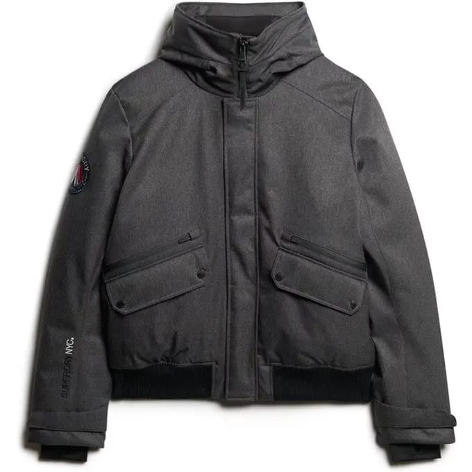 Superdry - Gewatteerd City bomberjack van tweed - Heren - Gewatteerde jassen