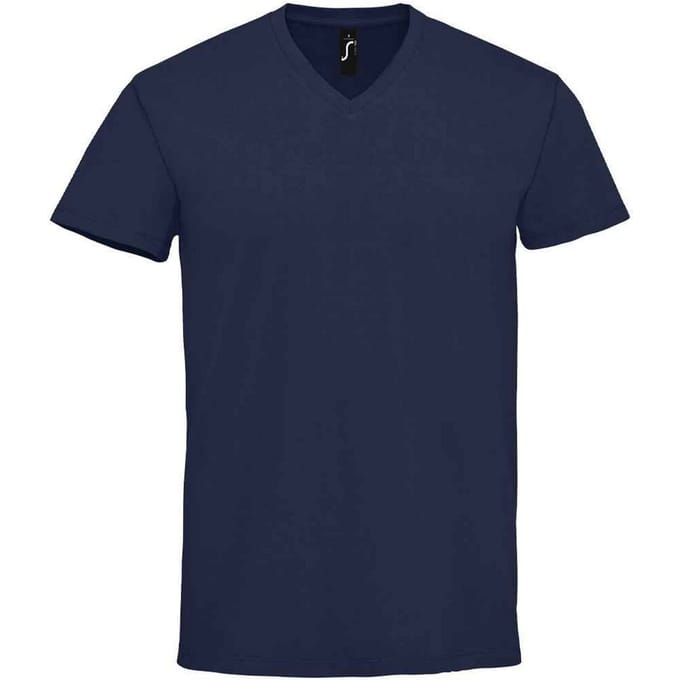 SOLS Heren Imperial V Hals T-shirt (Franse marine)