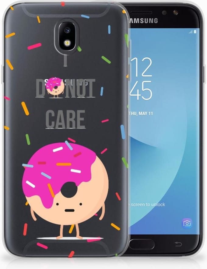 Samsung Galaxy J7 2017 | J7 Pro Siliconen Case Donut Roze