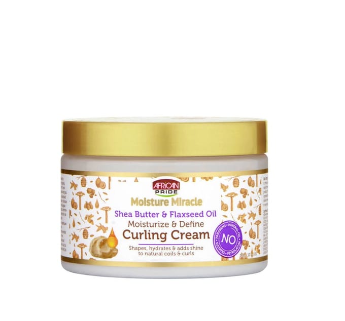 African Pride Moisture Miracle Shea Butter & Flaxseed Oil Moisturize & Define Curling Cream 340gr