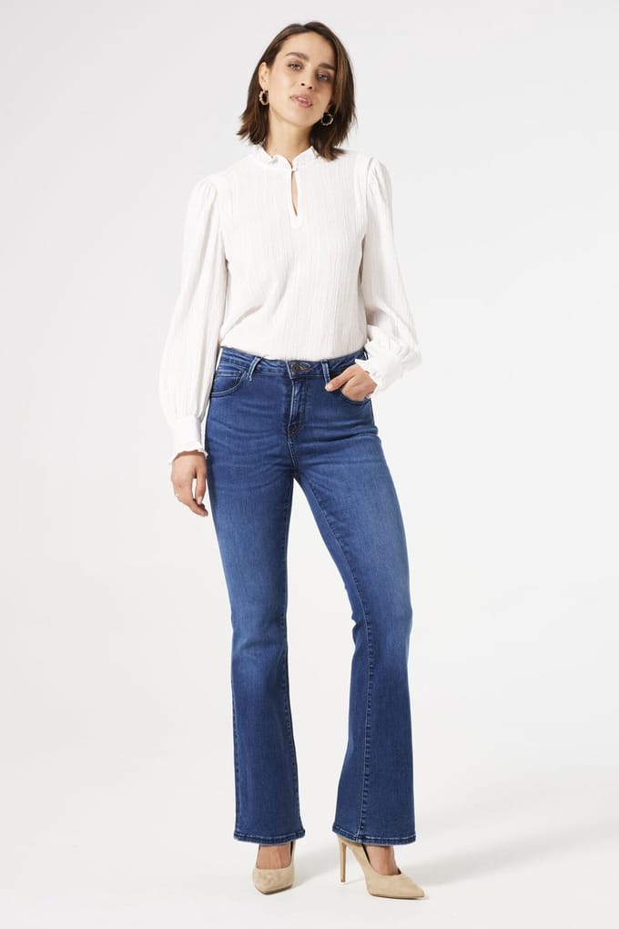 GARCIA Celia Dames Flared Fit Jeans Blauw
