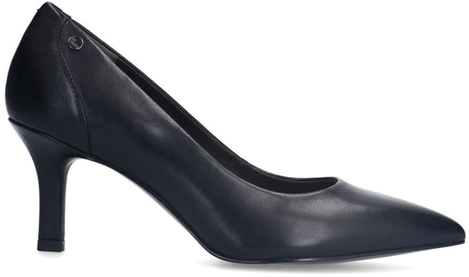 No Stress - Dames - Zwarte leren klassieke pumps - Maat 41