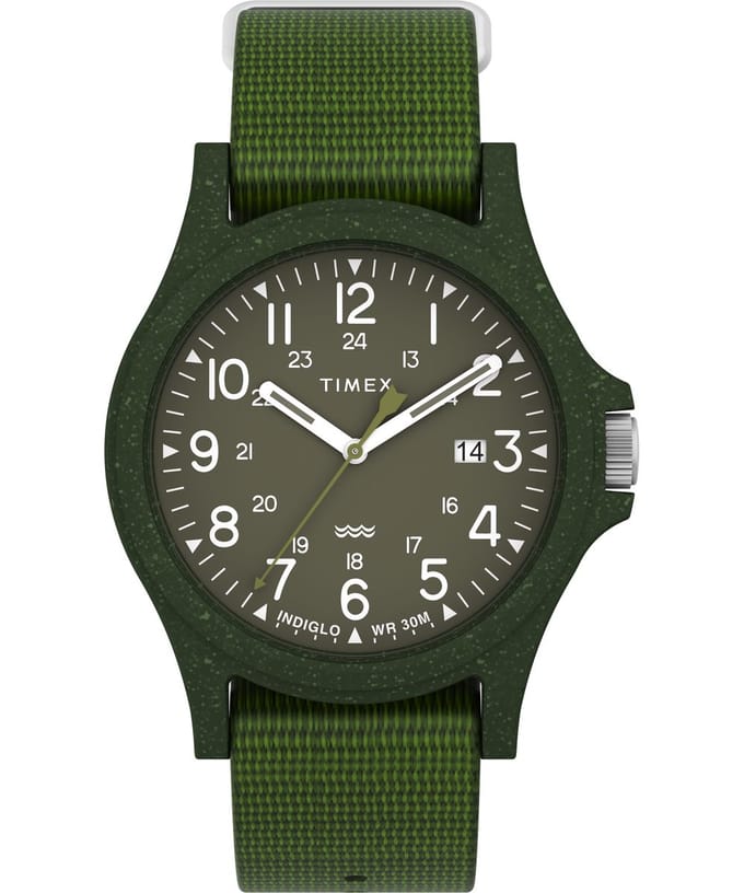 Timex Reclaim Ocean TW2V96000 Horloge - Nylon - Groen - Ø 40 mm