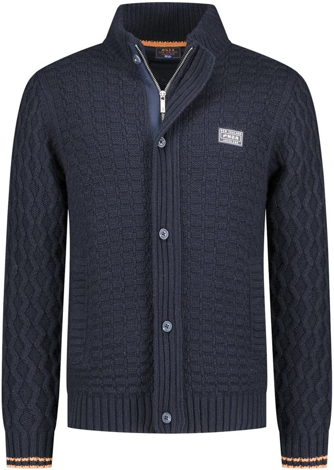 NZA - Blauwe wollen vest met rits