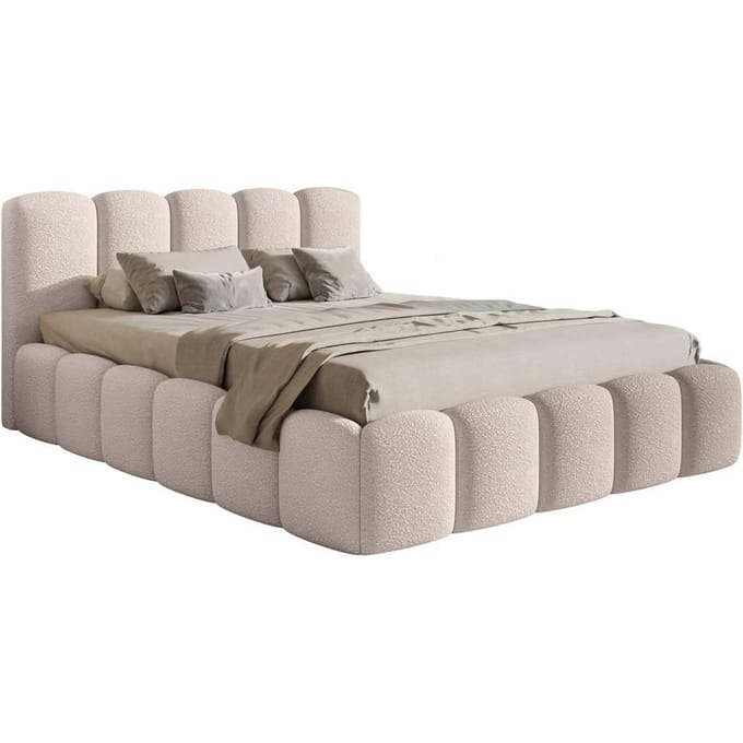 Bedframe Chloe II bouclé met opbergruimte 180 x 200 cm | NADUVI Collection