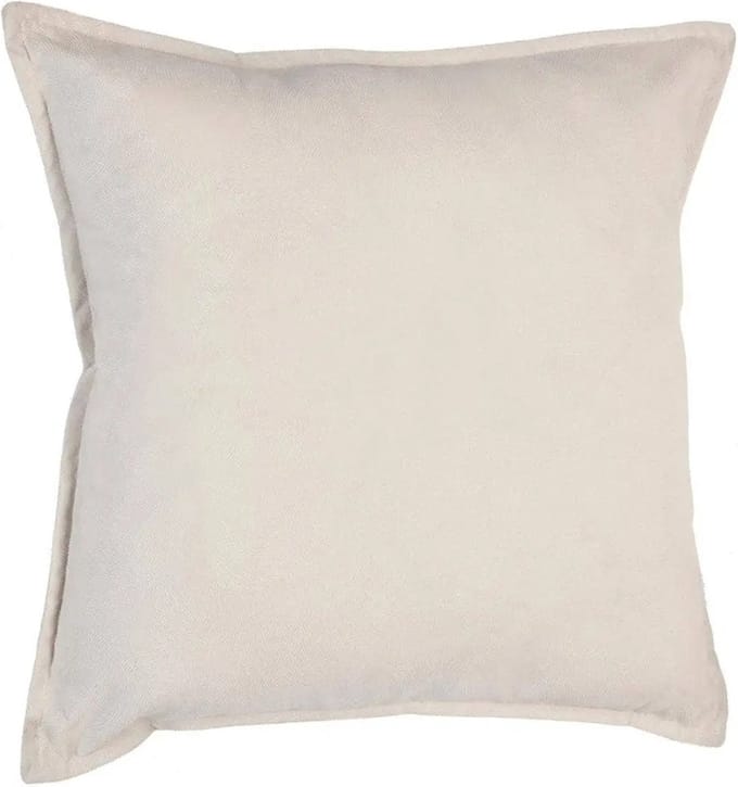Sierkussen Link - ivoor wit - velours - 45 x 45 cm