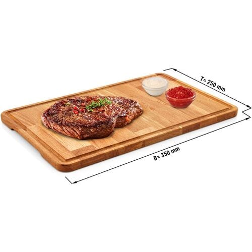 GGM Gastro (6 Stück) Steakplatte - Buche - 350x250mm Bruin