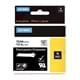 DYMO 622289 IND Rhino tape permanent polyester zwart op transparant 12mm (origineel)