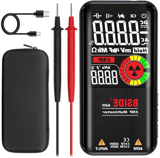 Digitale Multimeter - Spanning Tester - Elektrische Metingen - Automatische Bereik Selectie - 9999 Tellingen - Zwart