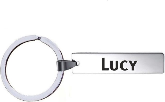 Sleutelhanger Met Naam - Lucy - RVS